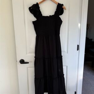 Black Sleeveless Midi/Maxi Dress
